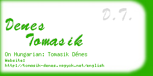 denes tomasik business card